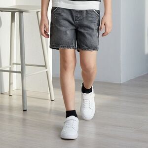 NWT One Teaspoon Kids Boys Mr Blondes Fox Black Denim Shorts - Size 9/10